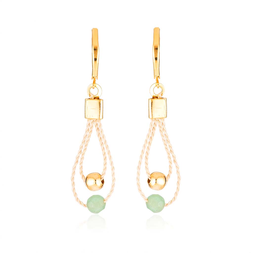 Brincos Pedraria Ambar e a jade - Imagem 2