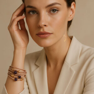 Bracelete Pedraria na palha