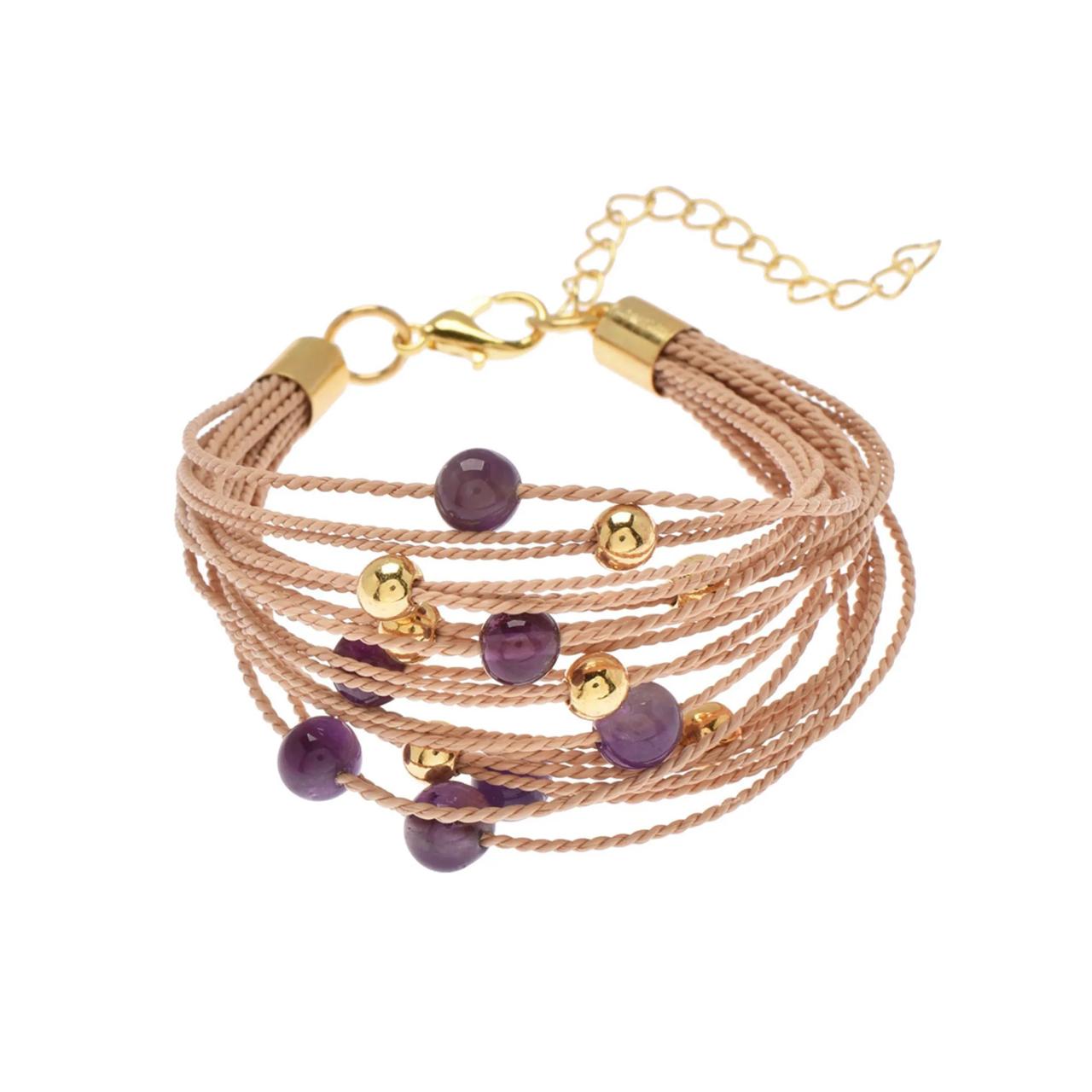 Bracelete Pedraria na palha - Imagem 3